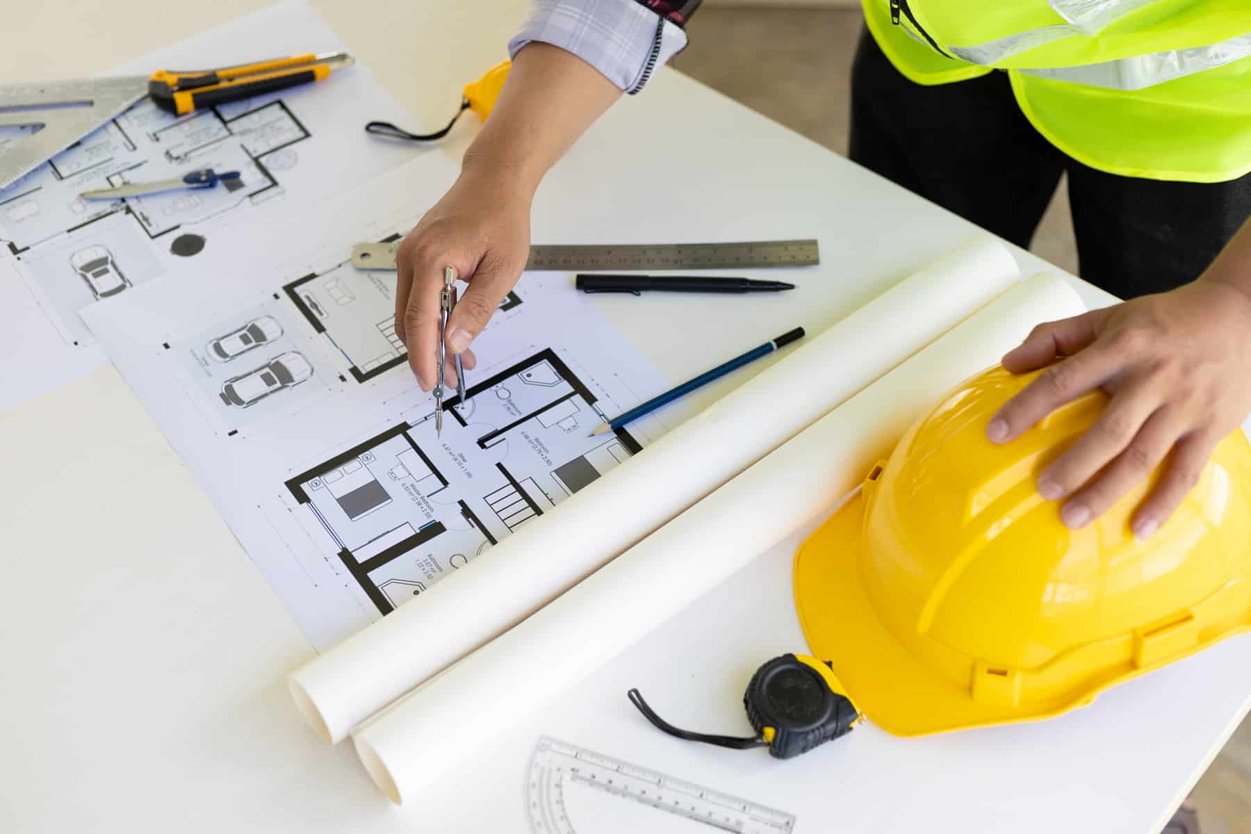 architects in the design office are drawing bluepr 2023 05 09 16 49 27 utc